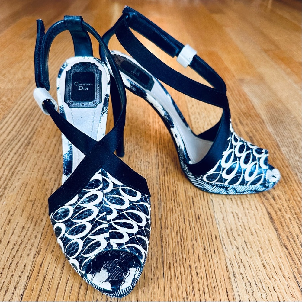 Christian Dior Black/White Pattern Shoes, RARE from Haute Couture 2013-2014, 38